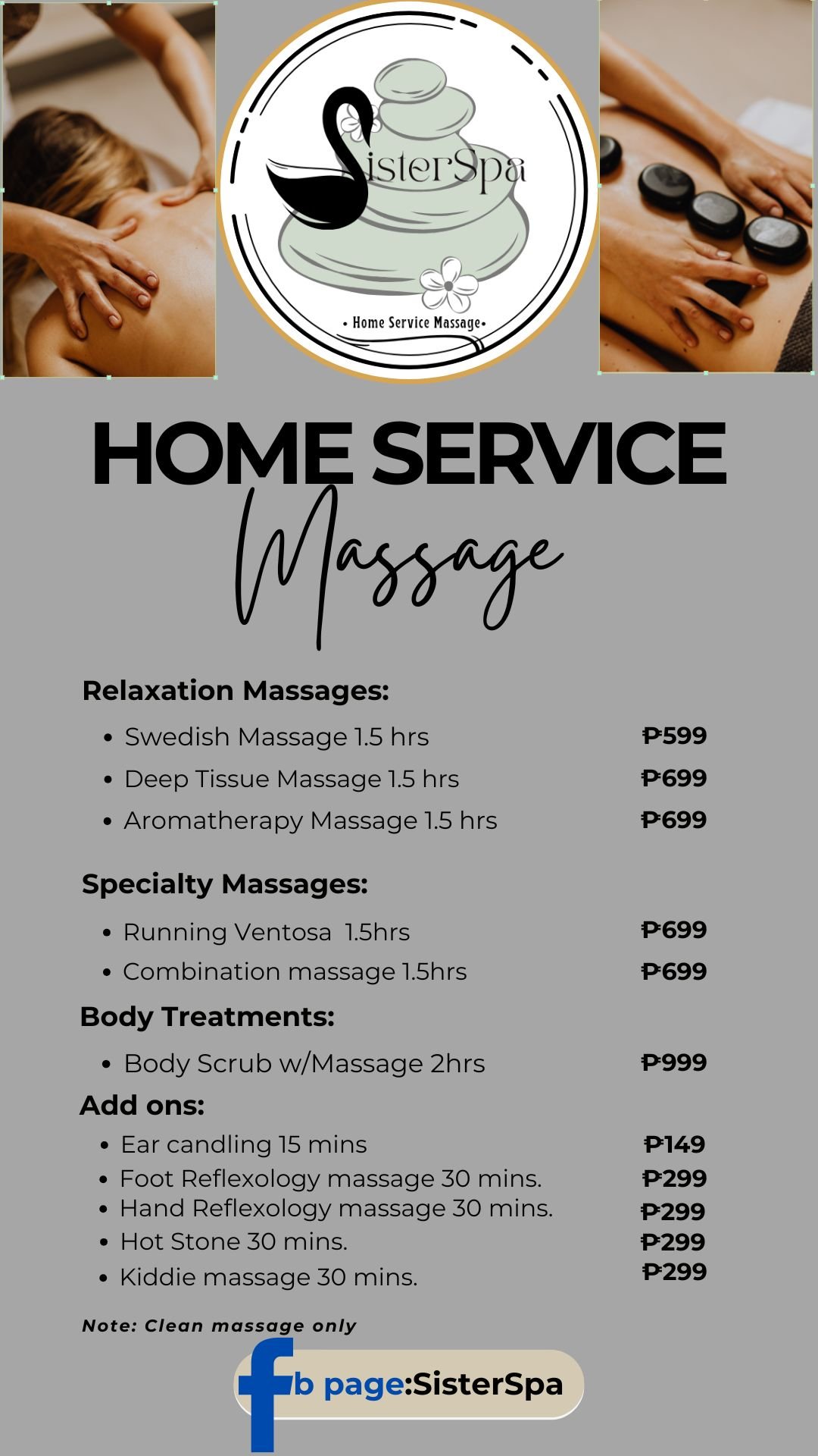 Home service massage